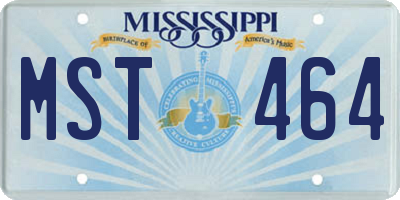 MS license plate MST464