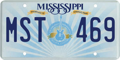 MS license plate MST469