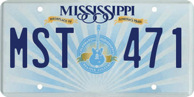 MS license plate MST471