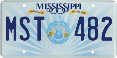 MS license plate MST482