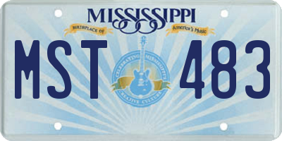 MS license plate MST483
