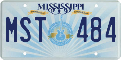 MS license plate MST484
