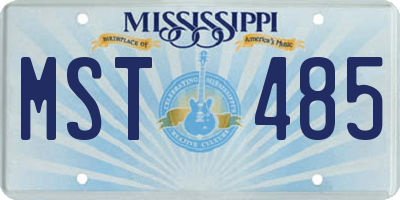 MS license plate MST485