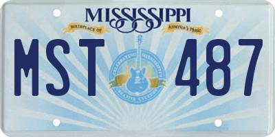 MS license plate MST487