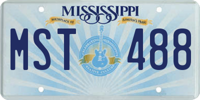 MS license plate MST488