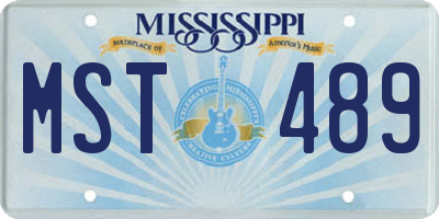 MS license plate MST489