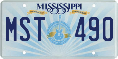 MS license plate MST490