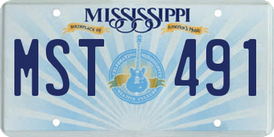 MS license plate MST491