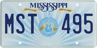 MS license plate MST495