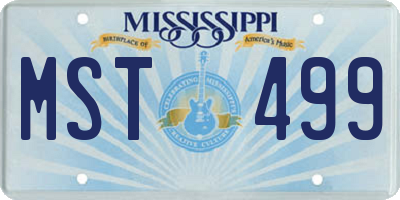 MS license plate MST499