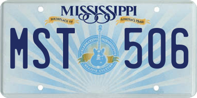 MS license plate MST506