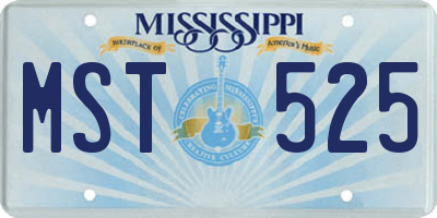 MS license plate MST525