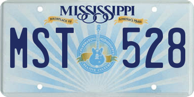 MS license plate MST528