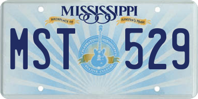 MS license plate MST529