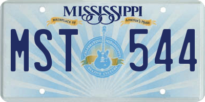 MS license plate MST544