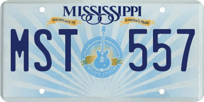 MS license plate MST557