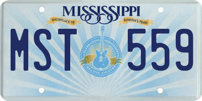 MS license plate MST559