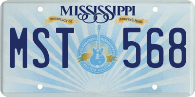 MS license plate MST568