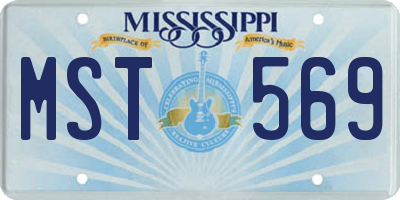 MS license plate MST569