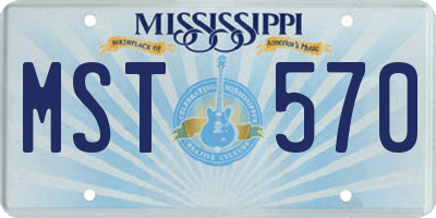 MS license plate MST570