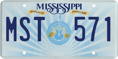 MS license plate MST571