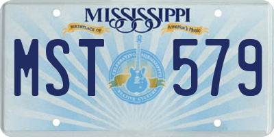 MS license plate MST579