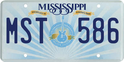 MS license plate MST586