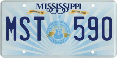 MS license plate MST590