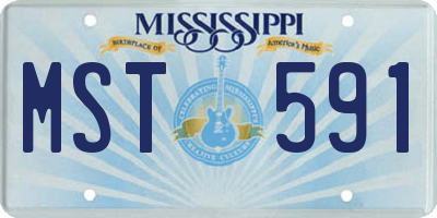 MS license plate MST591