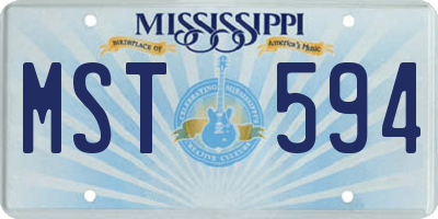 MS license plate MST594