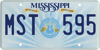 MS license plate MST595