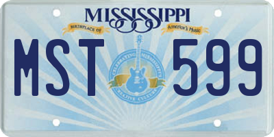 MS license plate MST599