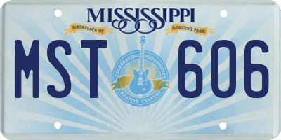 MS license plate MST606