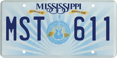 MS license plate MST611