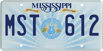 MS license plate MST612