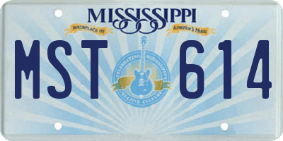 MS license plate MST614