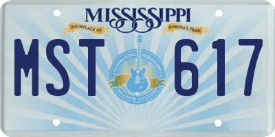 MS license plate MST617
