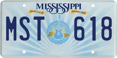 MS license plate MST618