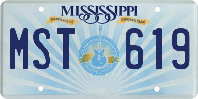 MS license plate MST619