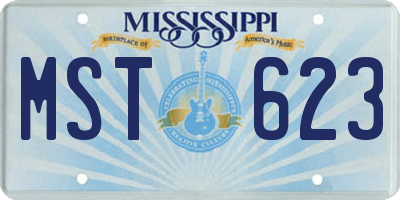 MS license plate MST623