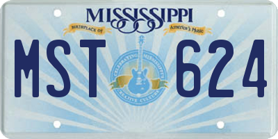 MS license plate MST624