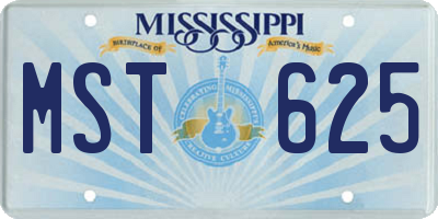 MS license plate MST625