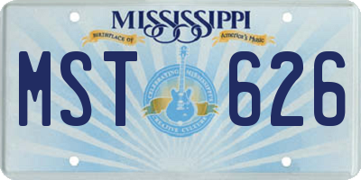 MS license plate MST626