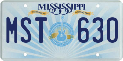 MS license plate MST630