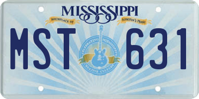 MS license plate MST631