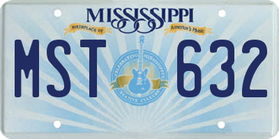 MS license plate MST632
