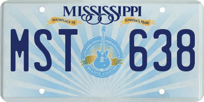 MS license plate MST638