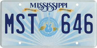 MS license plate MST646