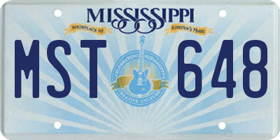 MS license plate MST648