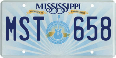 MS license plate MST658